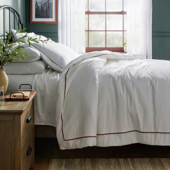 Threshold Other - Luxe Embroidered Border Duvet Cover and Sham Set